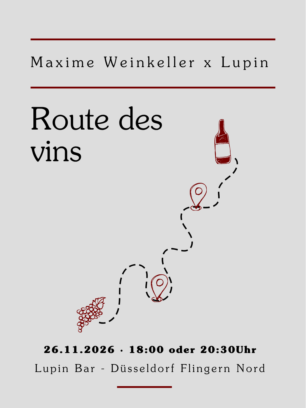 Route des Vins x Lupin Bar 26.11 🍷🇫🇷